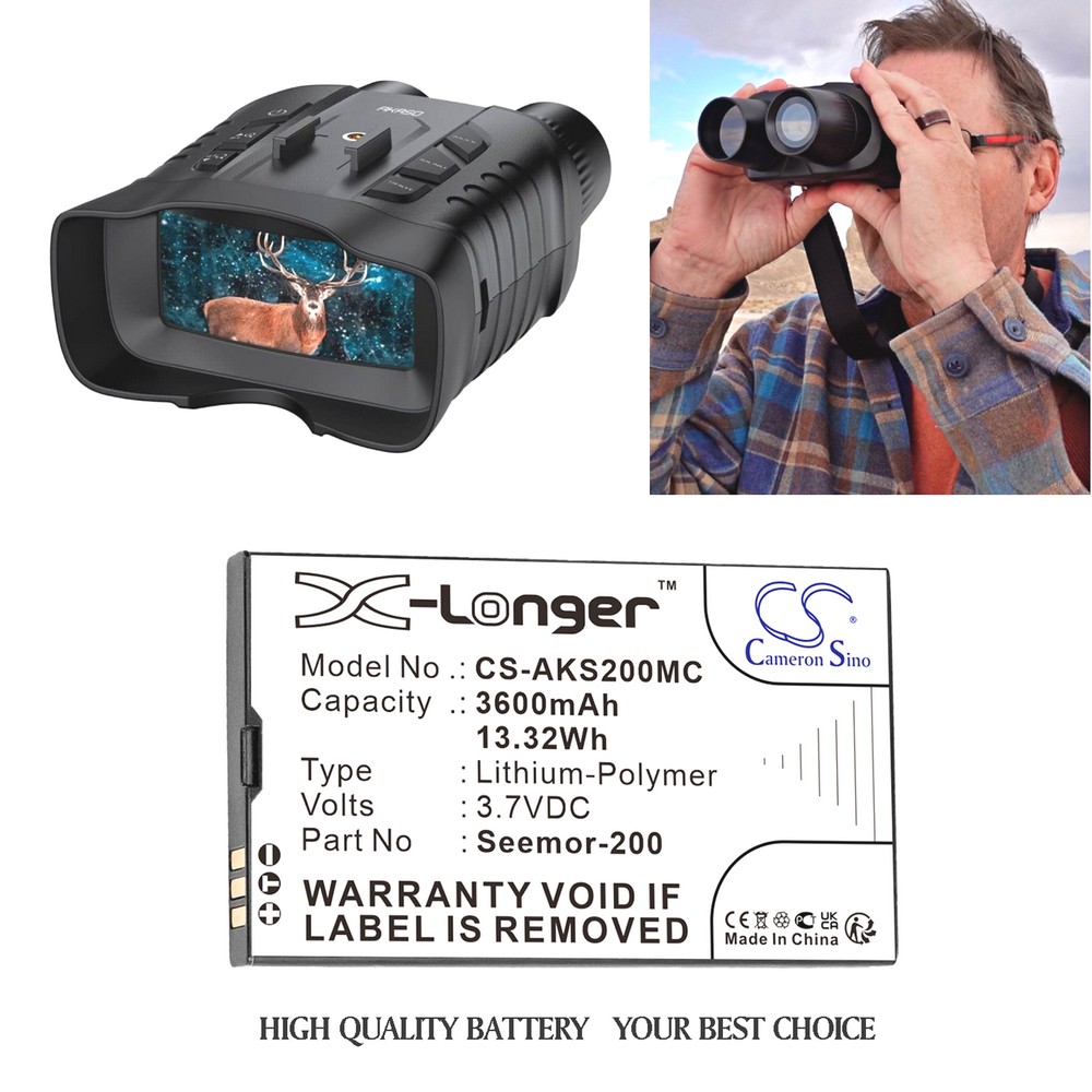Replacement Battery for AKASO Seemor-200 Seemor 200 Seemor-200