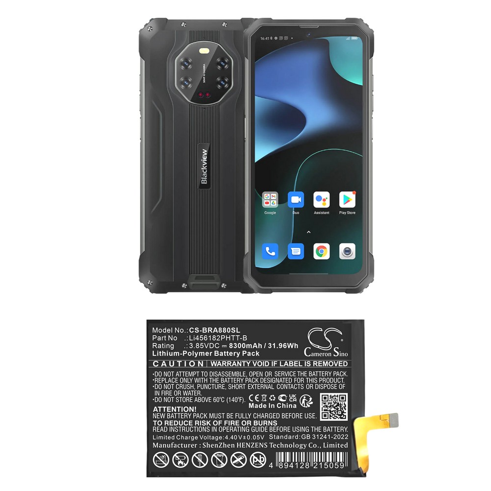 Replacement Battery for Blackview Li456182PHTT-B BL8800
