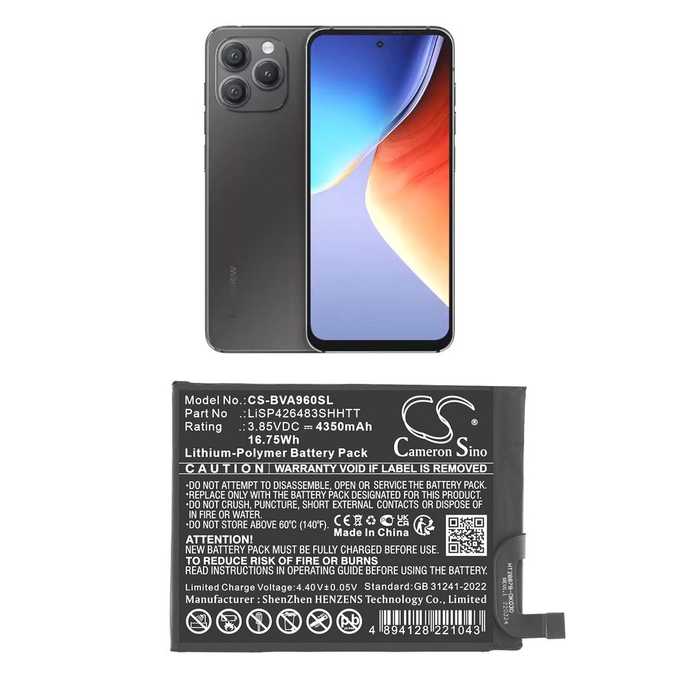 Replacement Battery for BlackView LiSP426483SHHTT A96