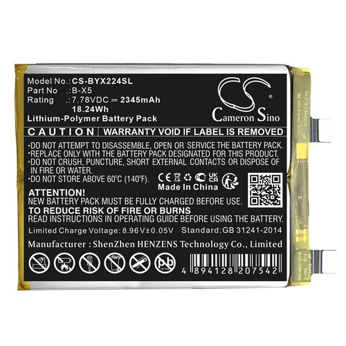 Replacement Battery for VIVO B-X5 V2241A X90 5G V2218 X90s 5G V2241HA