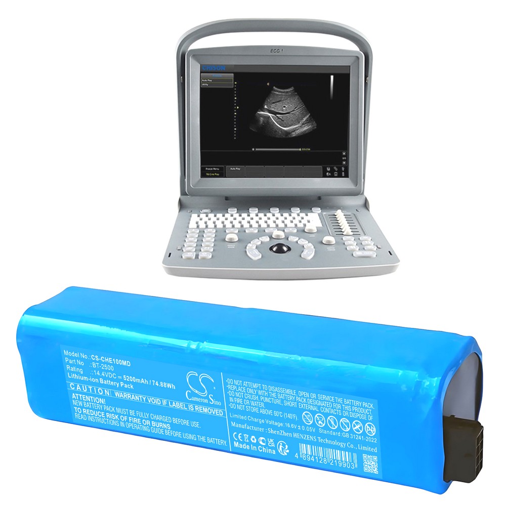 Replacement Battery for Chison 33-00012-00 BT-2500 ECO 1 ECO 1 Portable Ultrasound ECO 2 ECO 2