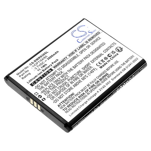 Replacement Battery for D-Link 1ICP7/54/65 DWR-930M