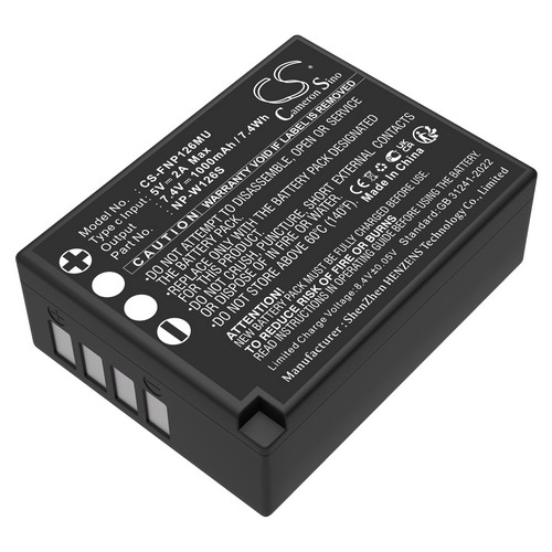 Replacement Battery for Fujifilm NP-W126S NP-W126 FinePix HS30EXR FinePix HS33EXR X Pro 1 X-Pro1