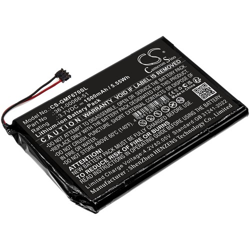 Replacement Battery for Garmin 361-00066-51 Fleet 670 LM TRUCK