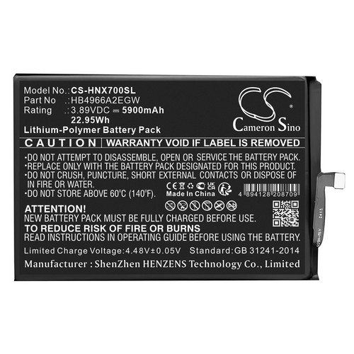 Replacement Battery for Honor HB4966A2EGW X7B CLK-LX1 CLK-LX3 CLK-LX2 X7B 4G