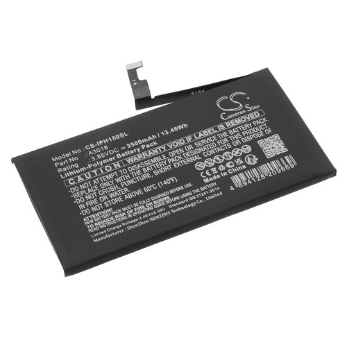 Replacement Battery for Apple A3018 iPhone 15