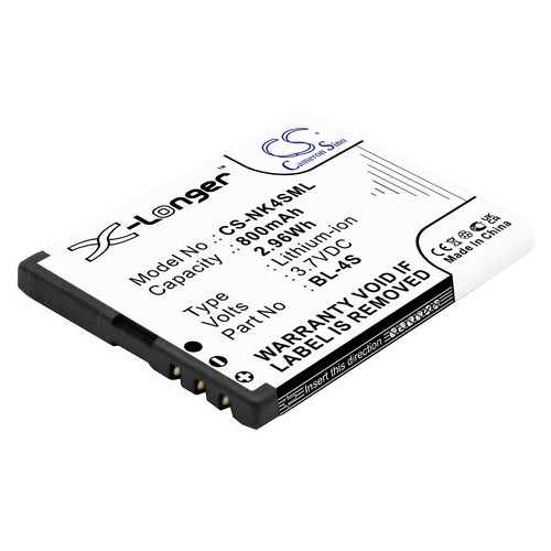 Replacement Battery for Nokia BL-4S 7610 7610S 7610 Supernova 3600 3600S 2680 2680S 3600 slide 2680