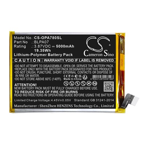 Replacement Battery for OPPO BLPA07 A78 4G CPH2565