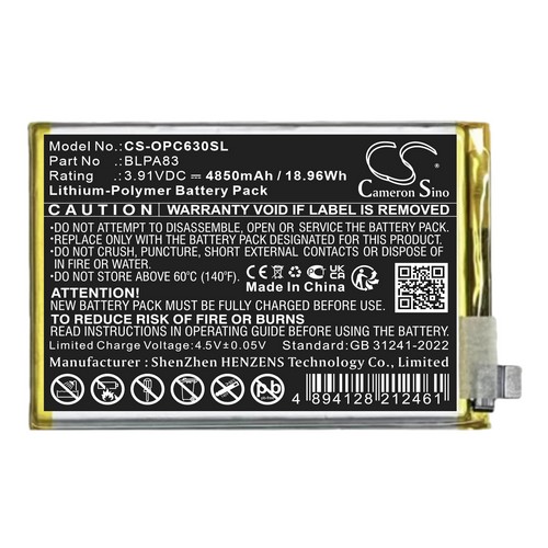 Replacement Battery for OPPO BLPA83 RMX3939 Realme C61 Realme C63 Realme C65s