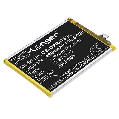 Replacement Battery for OPPO BLP965 K10x 5G PGGM10