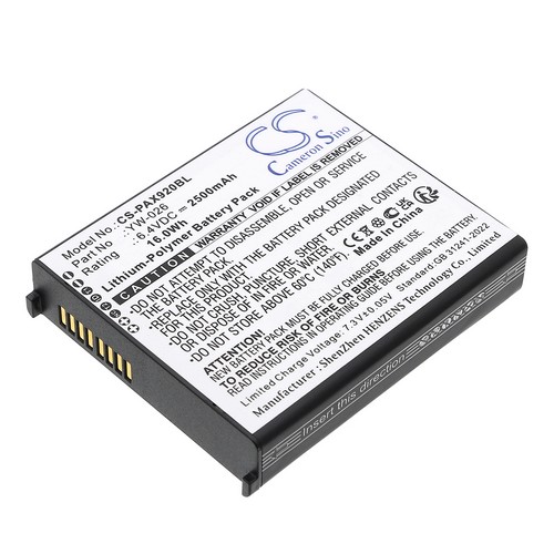 Replacement Battery for Pax YW-026 A920 MAX