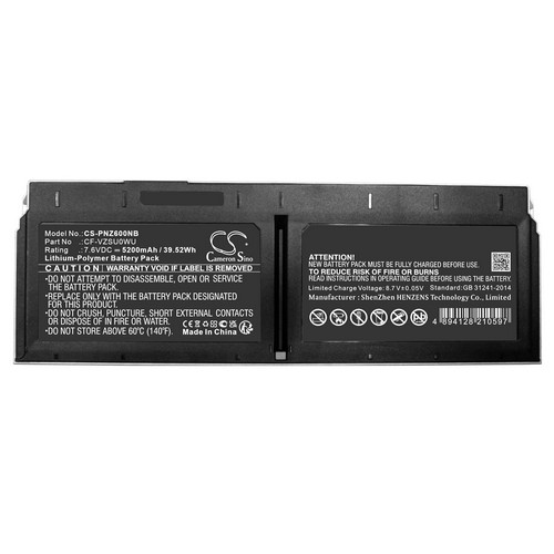 Replacement Battery for Panasonic CF-VZSU0WU CF-VZSU0XU CF-VZSU0ZU CF-XZ6 CF-XZ62 CF-XZ62DCQR