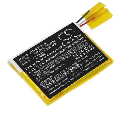 Replacement Battery for Sandisk 363830PL SDMX26 FT312933P Sansa Clip Clip Jam