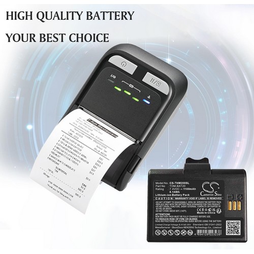 Replacement Battery for TSC TDM-BAT20 TDM-20