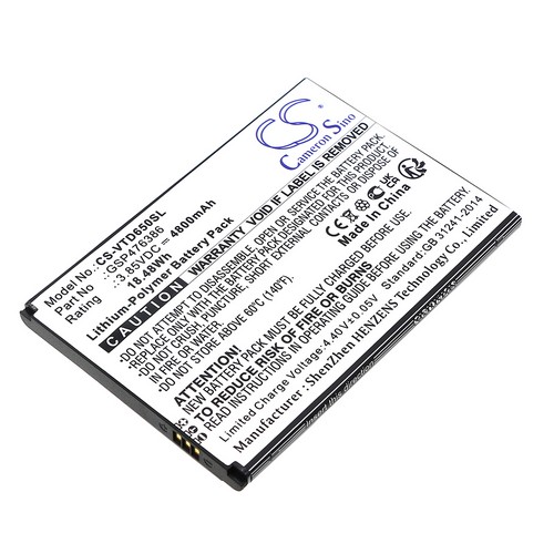 Replacement Battery for Vortex GSP476386 HD65Plus HD65 +