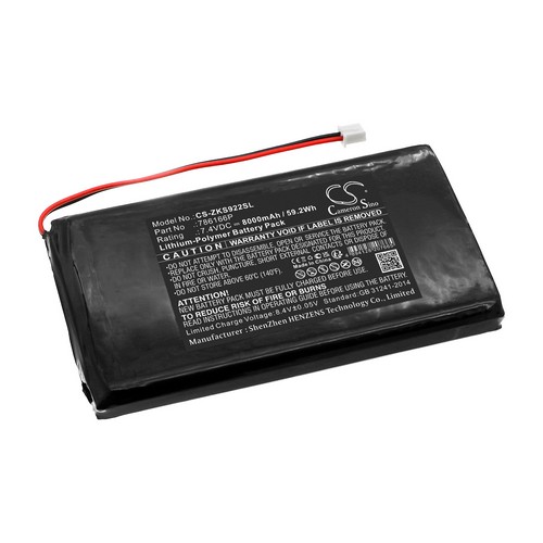 Replacement Battery for ZKTeco 786166P S922