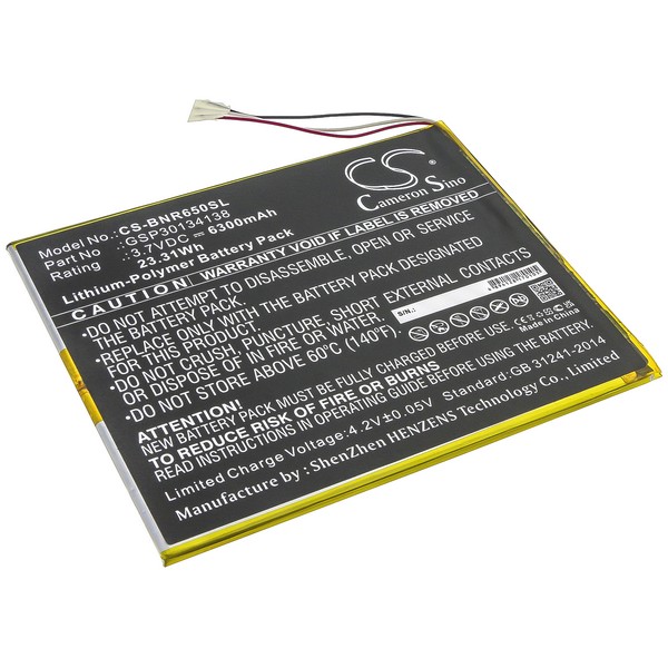 Barnes & Noble GSP30134138 Compatible Replacement Battery