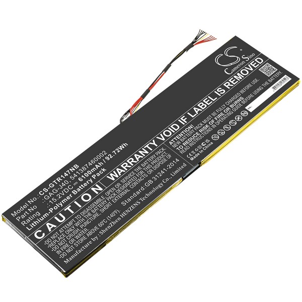 Gigabyte Aero 15W v10 Compatible Replacement Battery