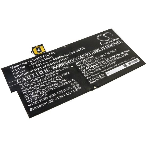 Microsoft G3HTA056H Compatible Replacement Battery