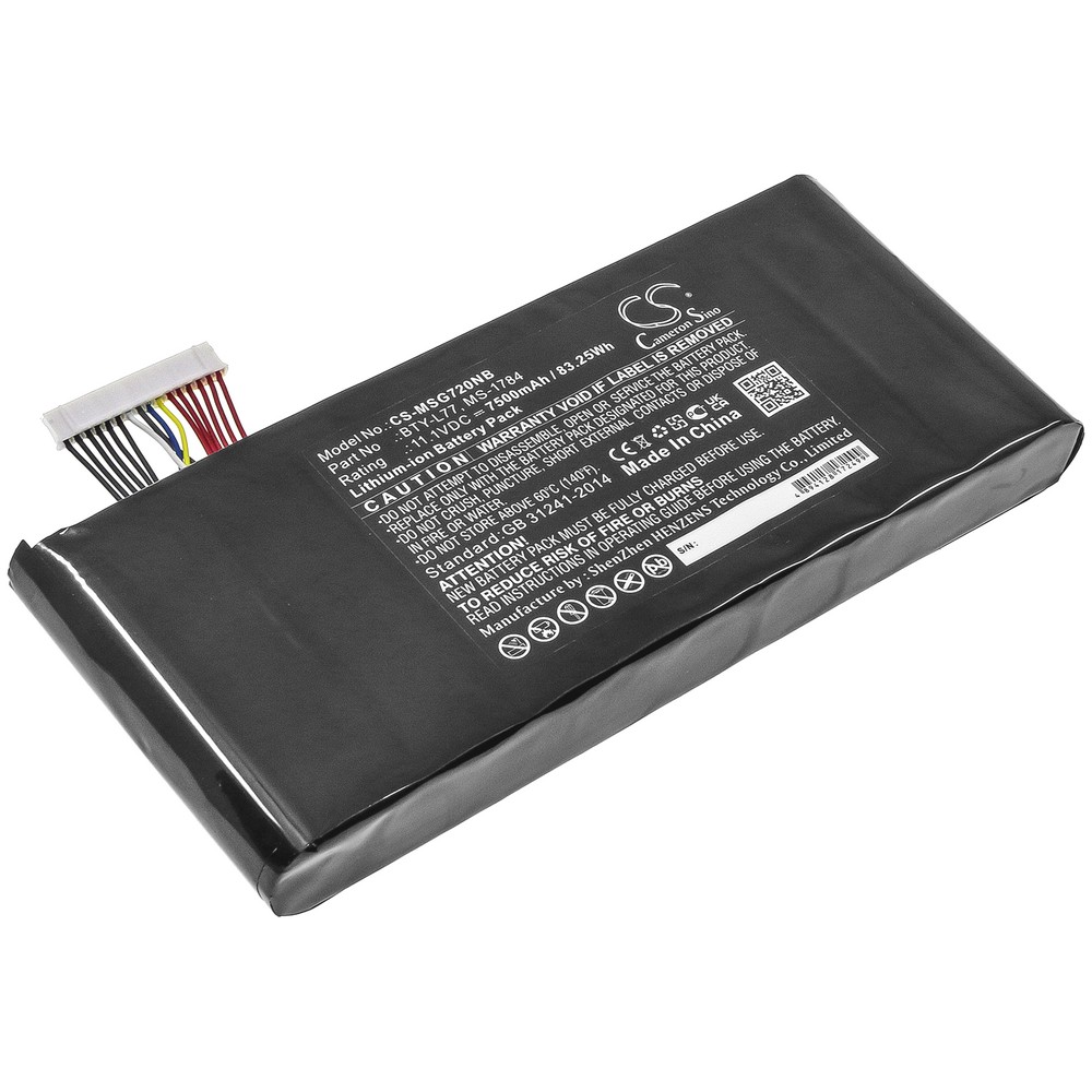 MSI GT72 2PE16H11BW Compatible Replacement Battery