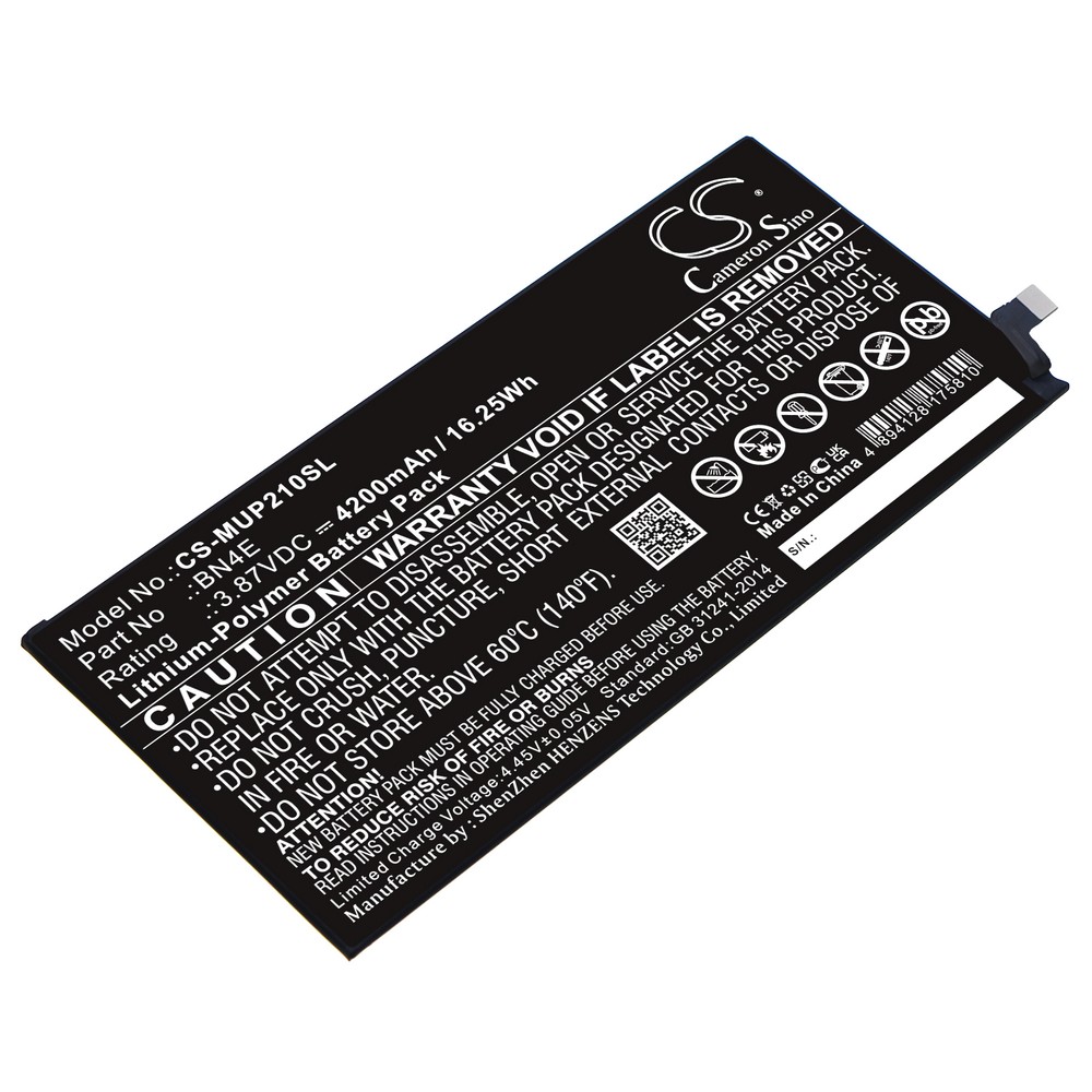 Xiaomi BN4E Compatible Replacement Battery