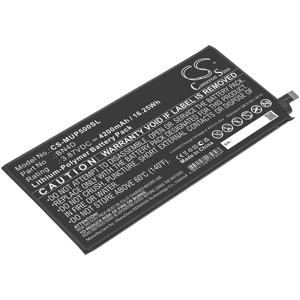 Xiaomi BN4D Compatible Replacement Battery