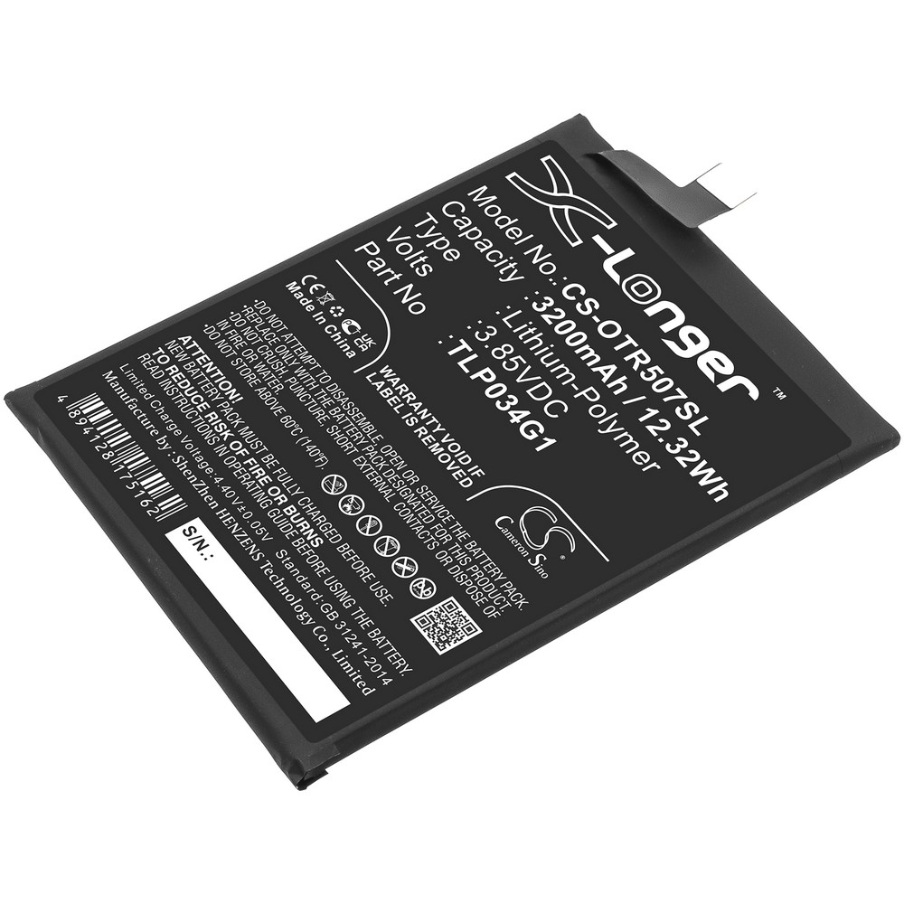 Alcatel TLP034G1 Compatible Replacement Battery