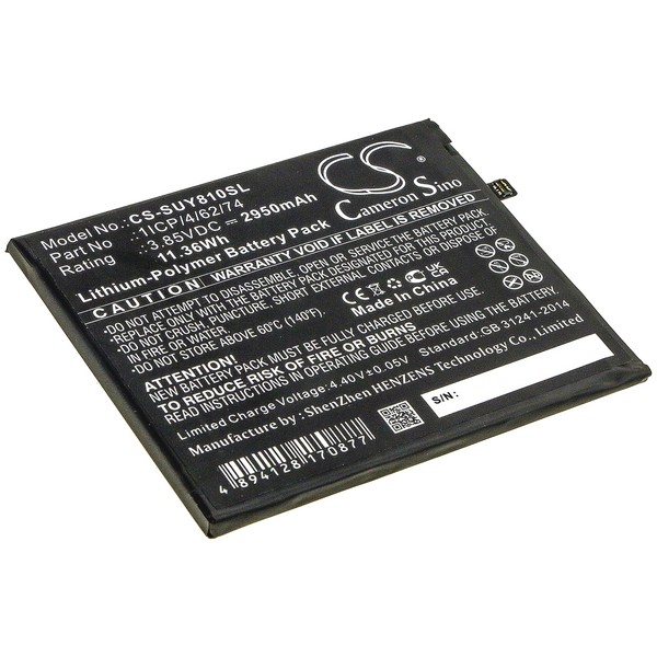 Sugar 1ICP/4/62/74 Compatible Replacement Battery