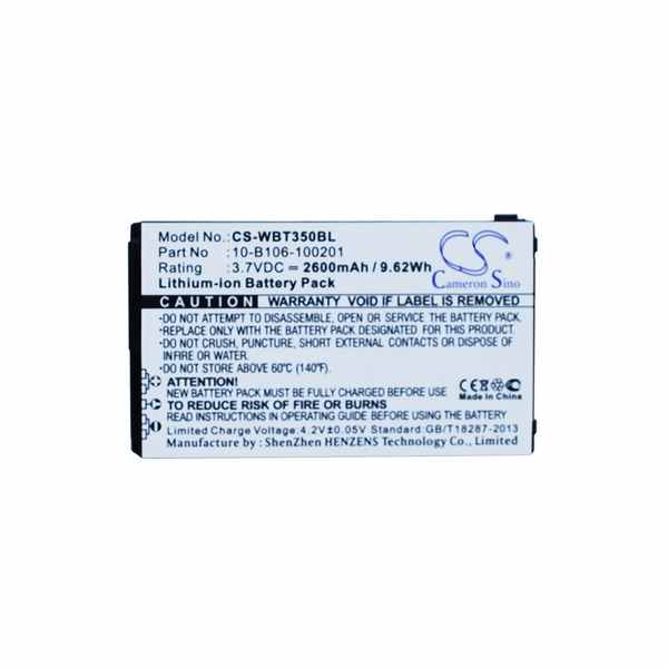 Widefly 10-B106-100201 Compatible Replacement Battery