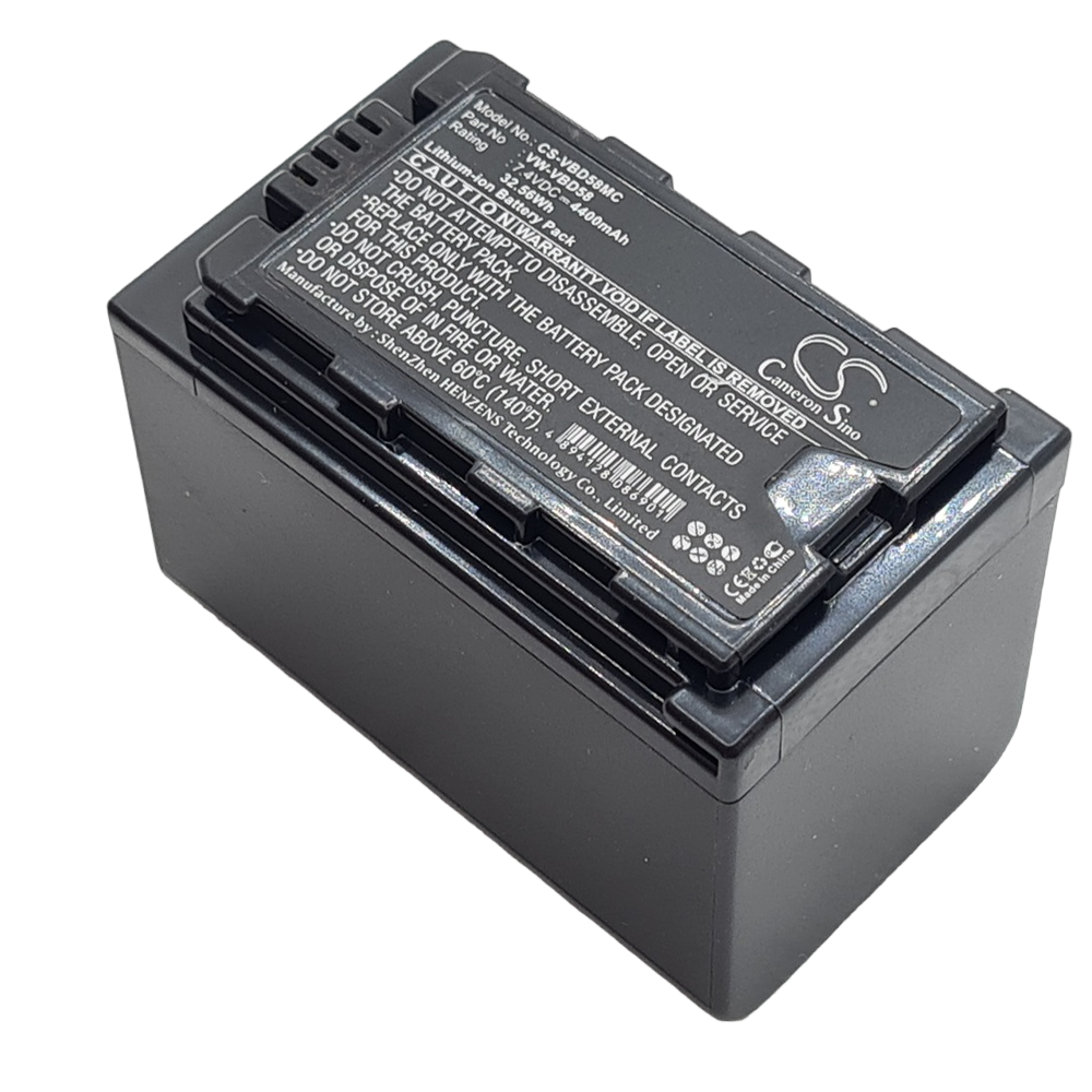 Panasonic VW-VBD58 AJ-PX298MC HC-MDH2 HDC-MDH2GK Compatible Replacement Battery