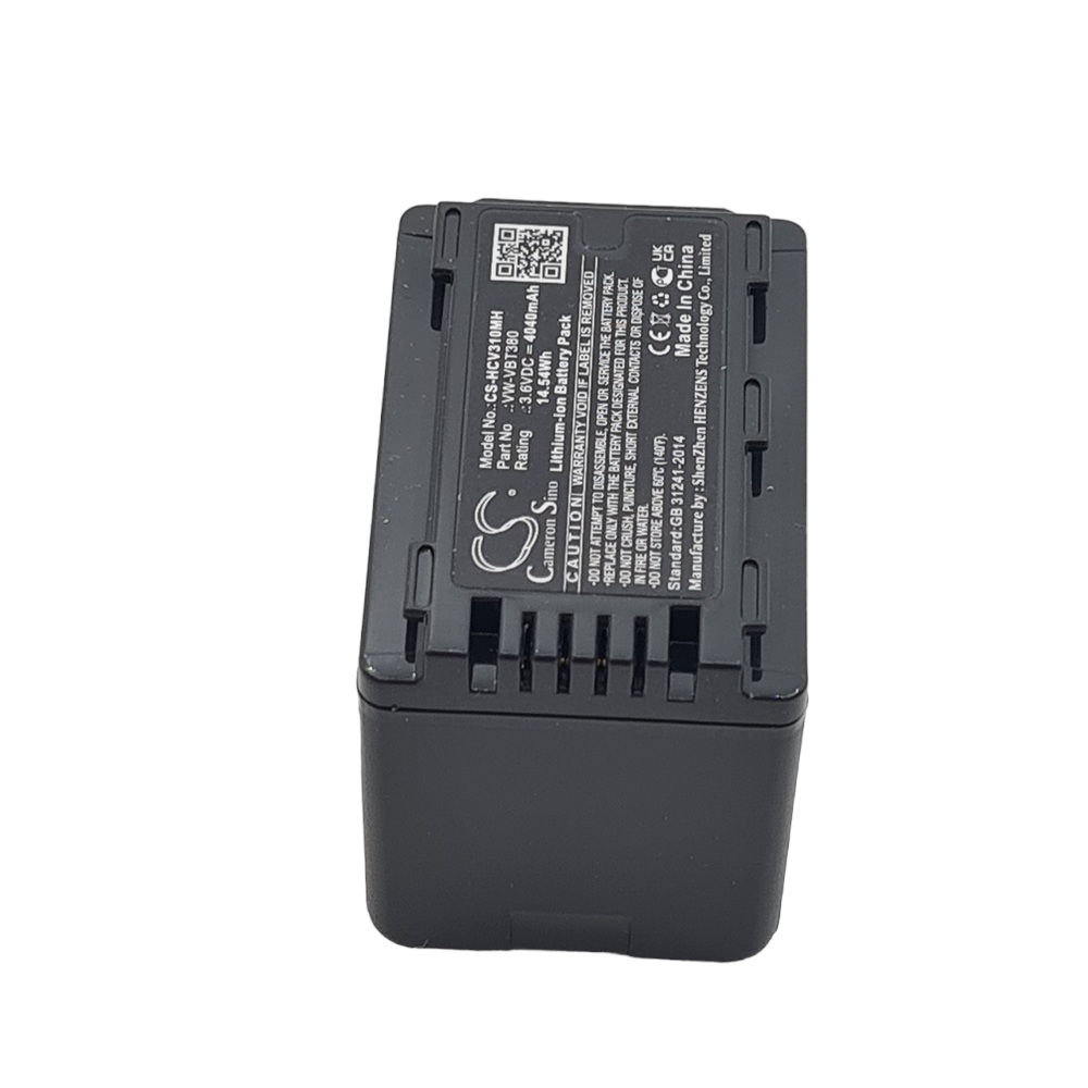 Panasonic VW-VBT380 HC-250EB HC-550EB HC-727EB Compatible Replacement Battery