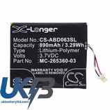 Amazon 58-000083 MC-265360-03 Kindle 7 7th Generation WP63GW Compatible Replacement Battery