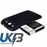 SAMSUNG Galaxy S III Extended With Blue Back Cover Compatible Replacement Battery