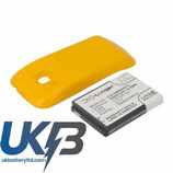 SAMSUNG GT S6500T Extended With Yellow Cover Back Cover Compatible Replacement Battery