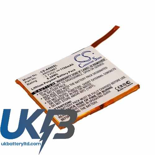 ASUS A600-MBT Compatible Replacement Battery