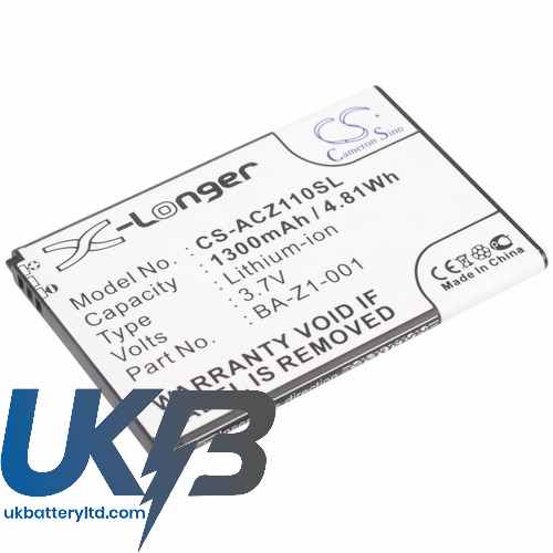 ACER BA Z1 001 Compatible Replacement Battery