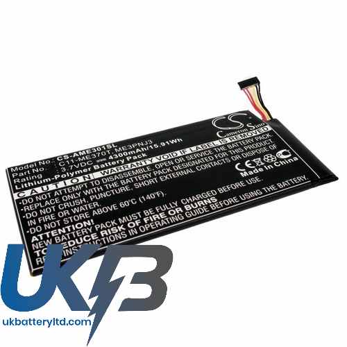 Google 0B200-00120100M-A1A1A-219-17QE C11-ME370T ME3PNJ3 Nexus 7 16GB 32GB Compatible Replacement Battery
