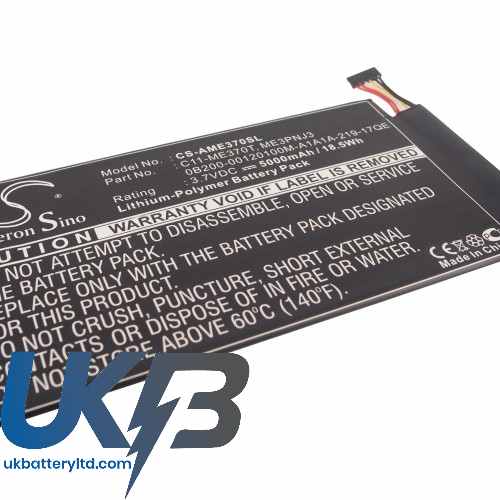 ASUS ME301T Compatible Replacement Battery