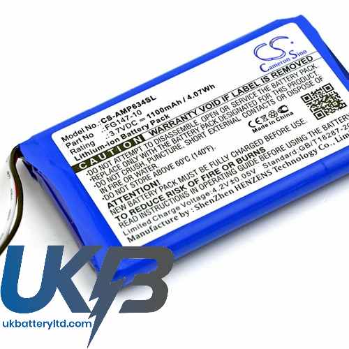 AMX RS634 Compatible Replacement Battery