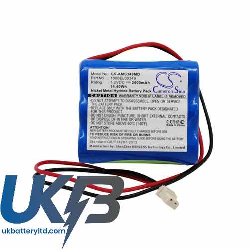 ALARIS MEDICAL SYSTEMS 1000EL00349 Compatible Replacement Battery