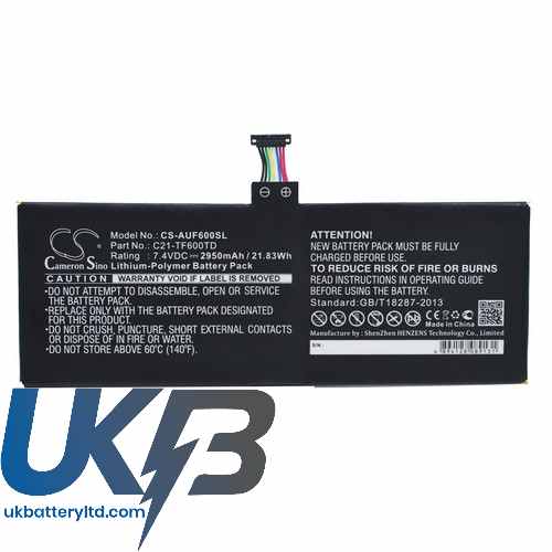 ASUS Vivo Tab TF600T Compatible Replacement Battery