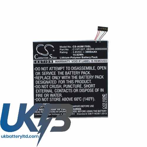 Asus 0B200-00950000 C11P1327 FE170CG Fonepad 7" Dual Sim phablet K012 Compatible Replacement Battery