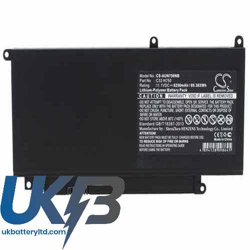 Asus N750JK-T4262H Compatible Replacement Battery