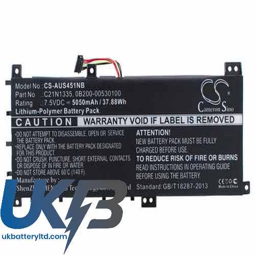 Asus VivoBook S451LN-CA132H Compatible Replacement Battery