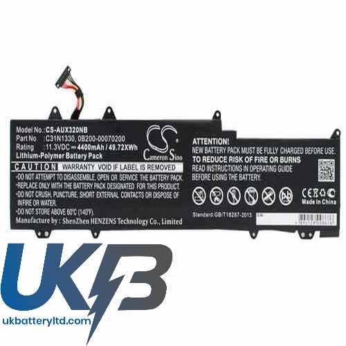Asus Zenbook UX32LA-R3132H Compatible Replacement Battery