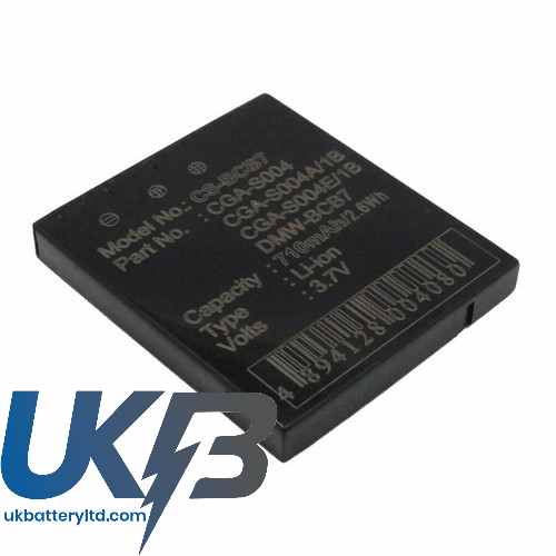 PANASONIC CGA S004 Compatible Replacement Battery