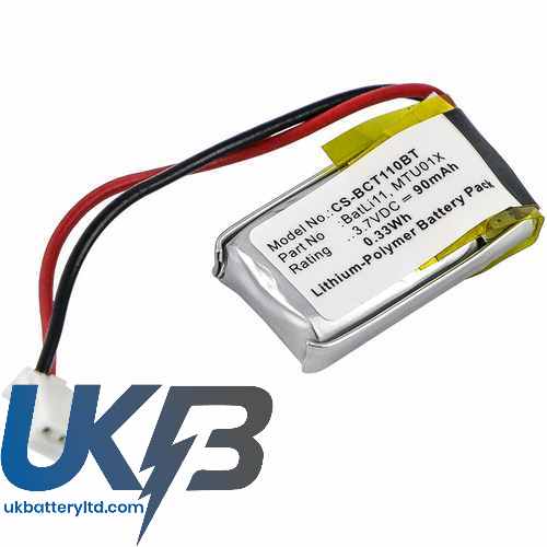 intercom MTU01X Compatible Replacement Battery