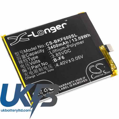 BBK B-F6 Compatible Replacement Battery