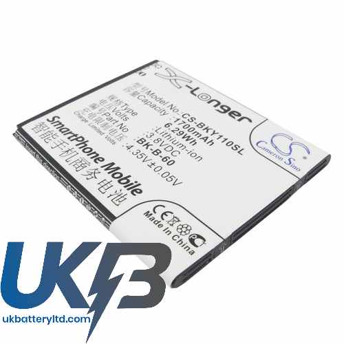 BBK BK B 60 Compatible Replacement Battery