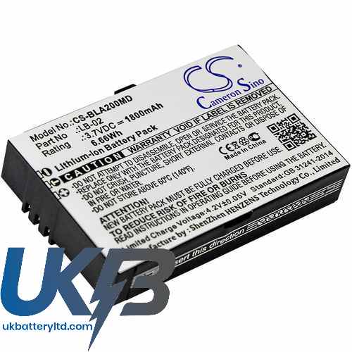Bolate 12-100-0001 Compatible Replacement Battery